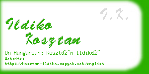 ildiko kosztan business card